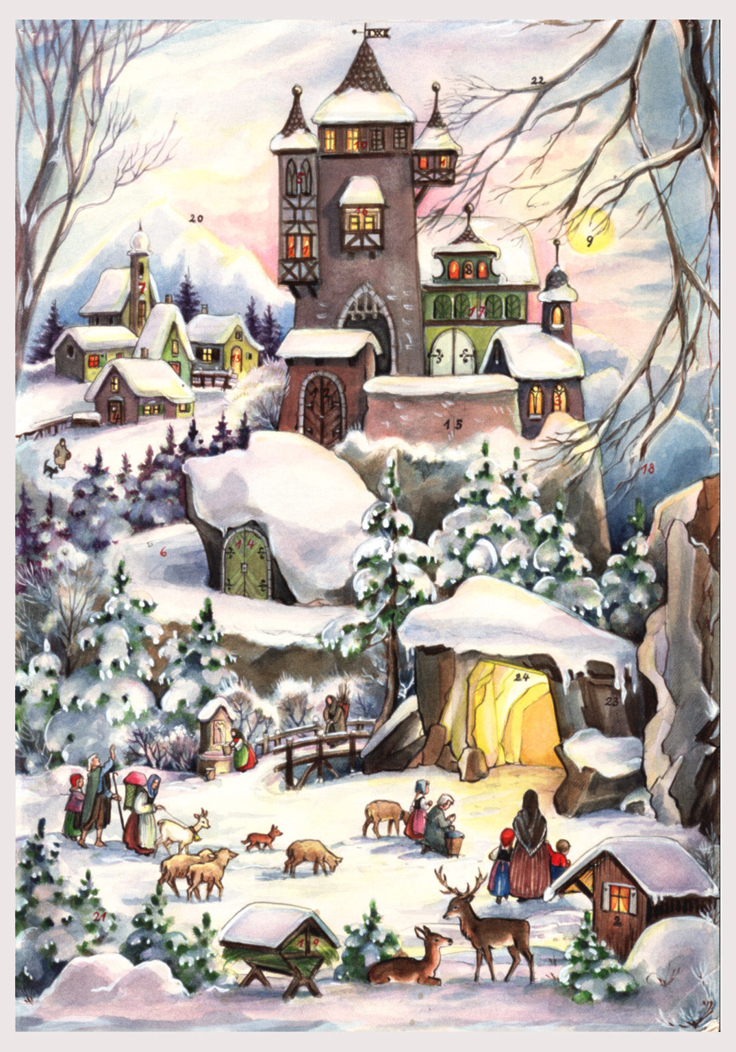 Sellmer Serie 800 Adventskalender – Weihnachtsmotive – 21 × 30 × 0,3 cm
