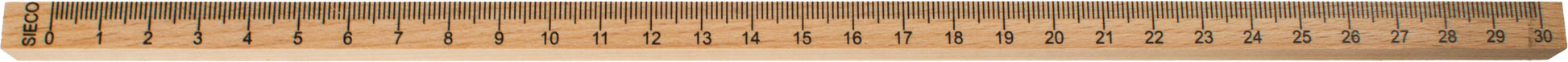 Sieco Lineal – Holz (Buche) – 31,5 cm – mm-Skala