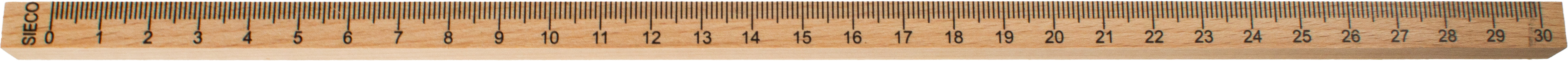 Sieco Lineal – Holz (Buche) – 31,5 cm – mm-Skala