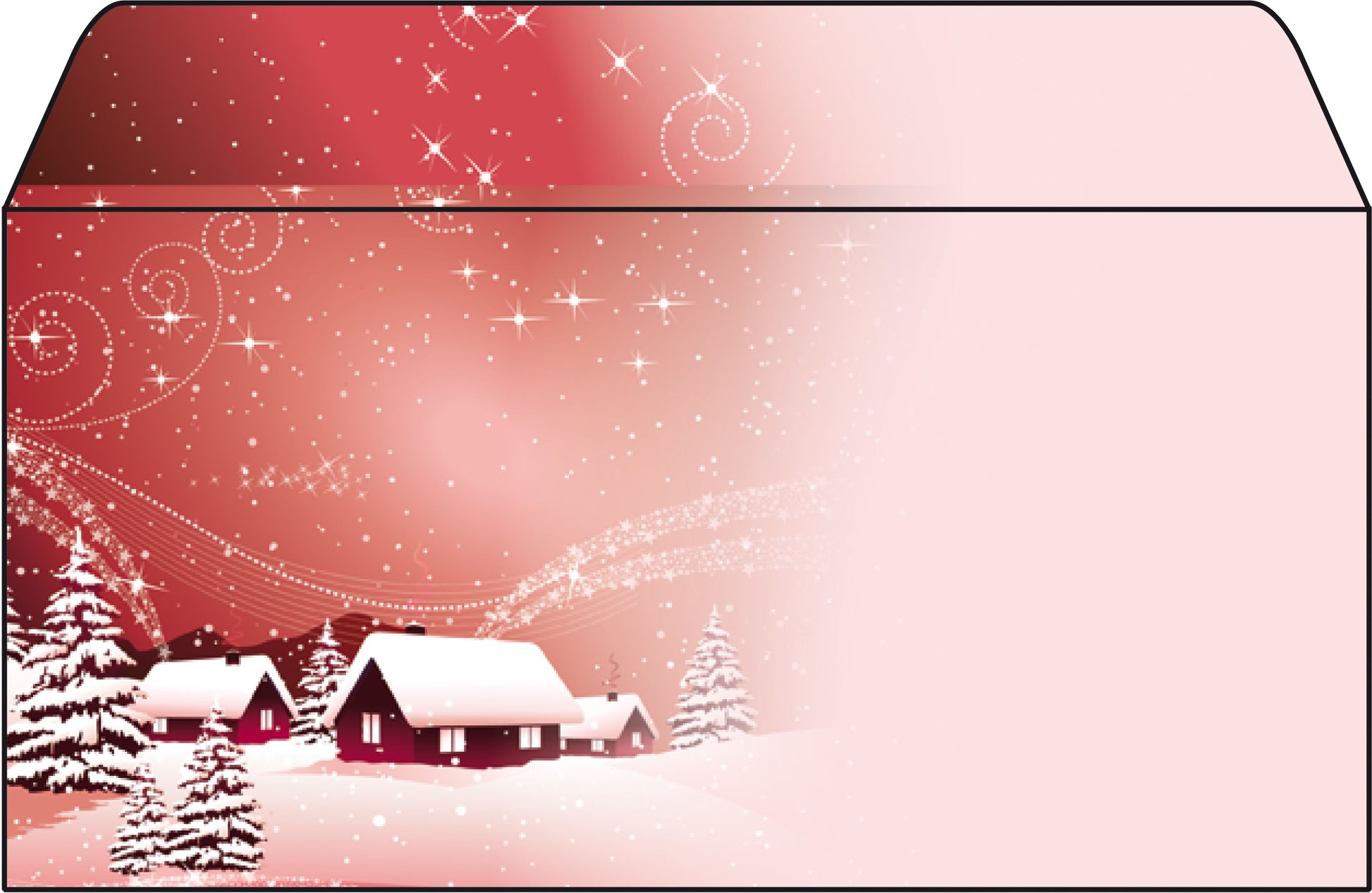 Sigel Weihnachts-Couvert C5/6, ohne Fenster, Nassklebung, rot, 90 g/m² – 50 Stk.