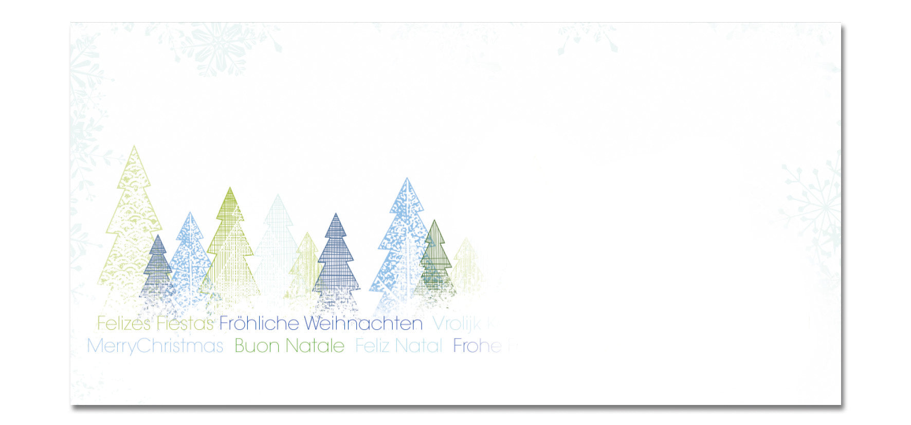 Sigel Weihnachts-Couvert C5/6, Bäume, weiss, 90 g/m²