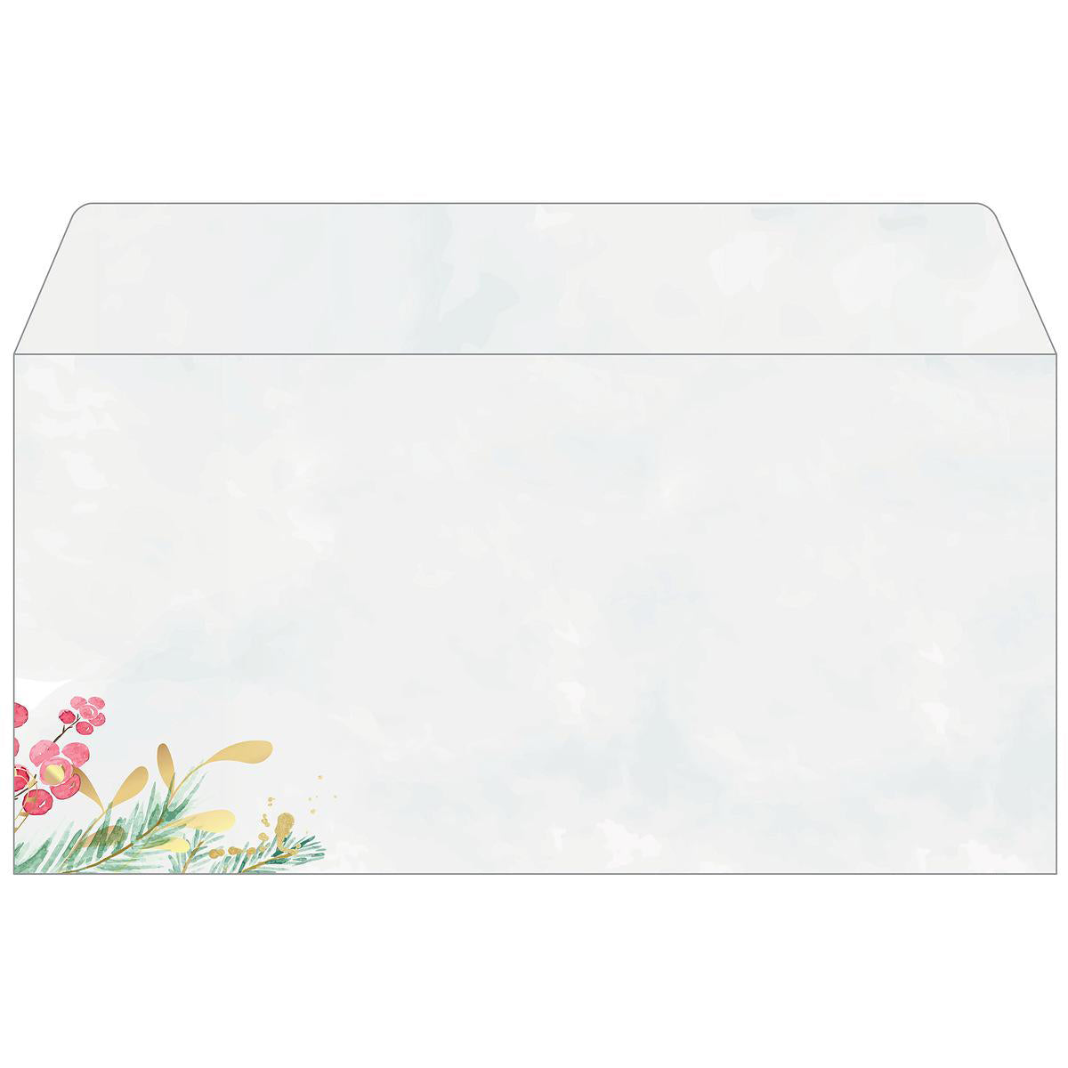Sigel Weihnachts-Couvert C5/6, Weihnachtszauber Aquarell, mehrfarbig, Nassklebung, 90 g/m² – 25 Stk.