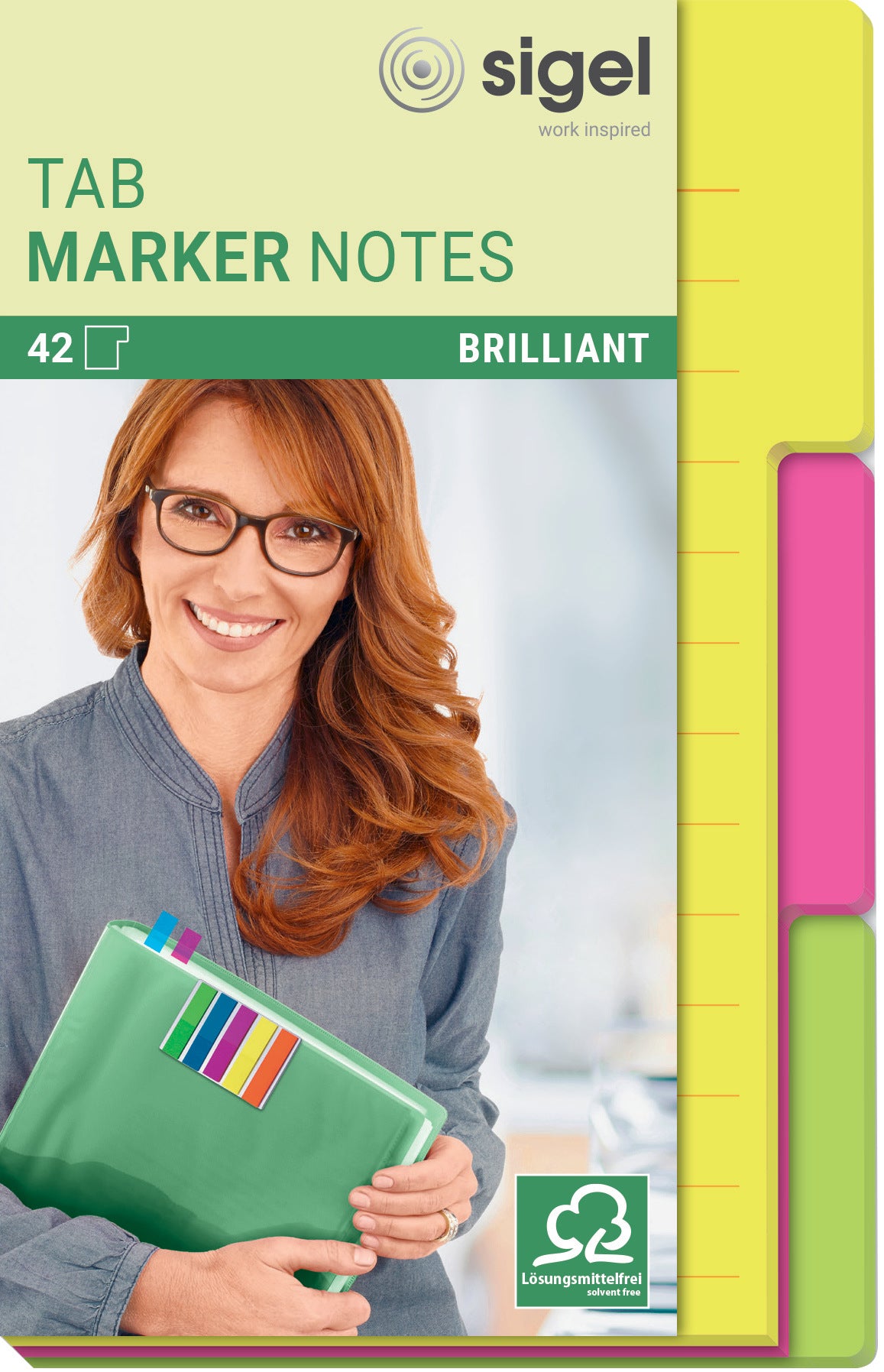 Sigel TabMarker Notes Haftnotizen – 98 × 148 mm – sortiert