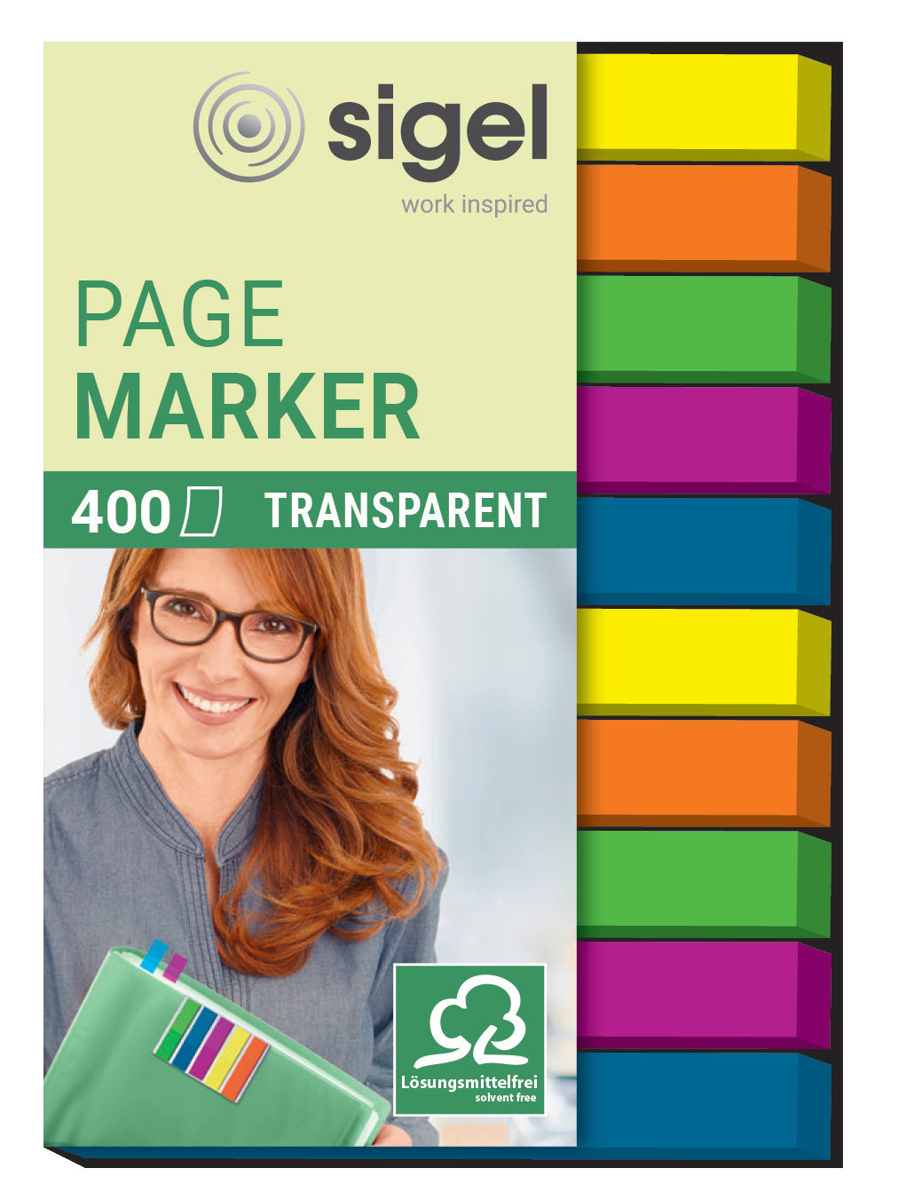 Sigel Markierstreifen/Index – 50 × 6 mm – sortiert, 400 Stück