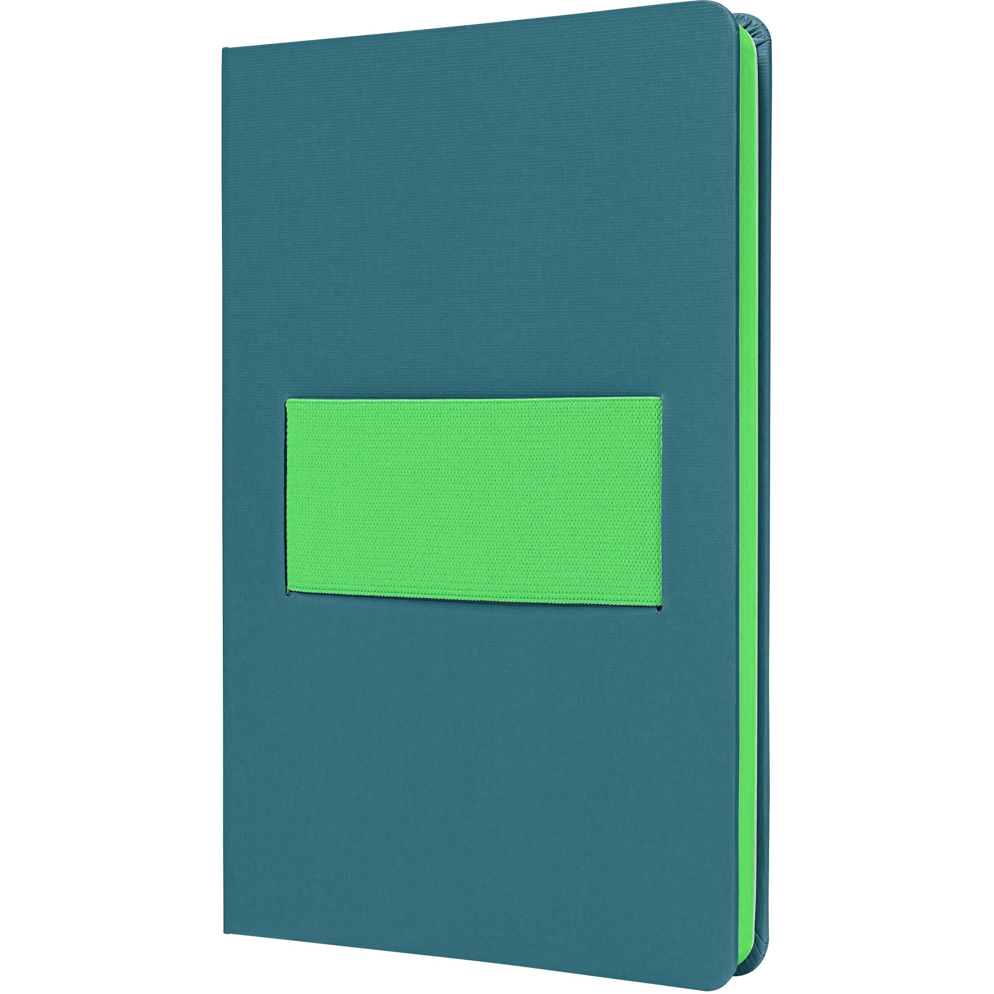 Sigel Notizbuch – 148 × 213 mm – 80 g/m² – Hardcover, Fadenbindung, Gummiband, Vorsatzseiten – Neongrün