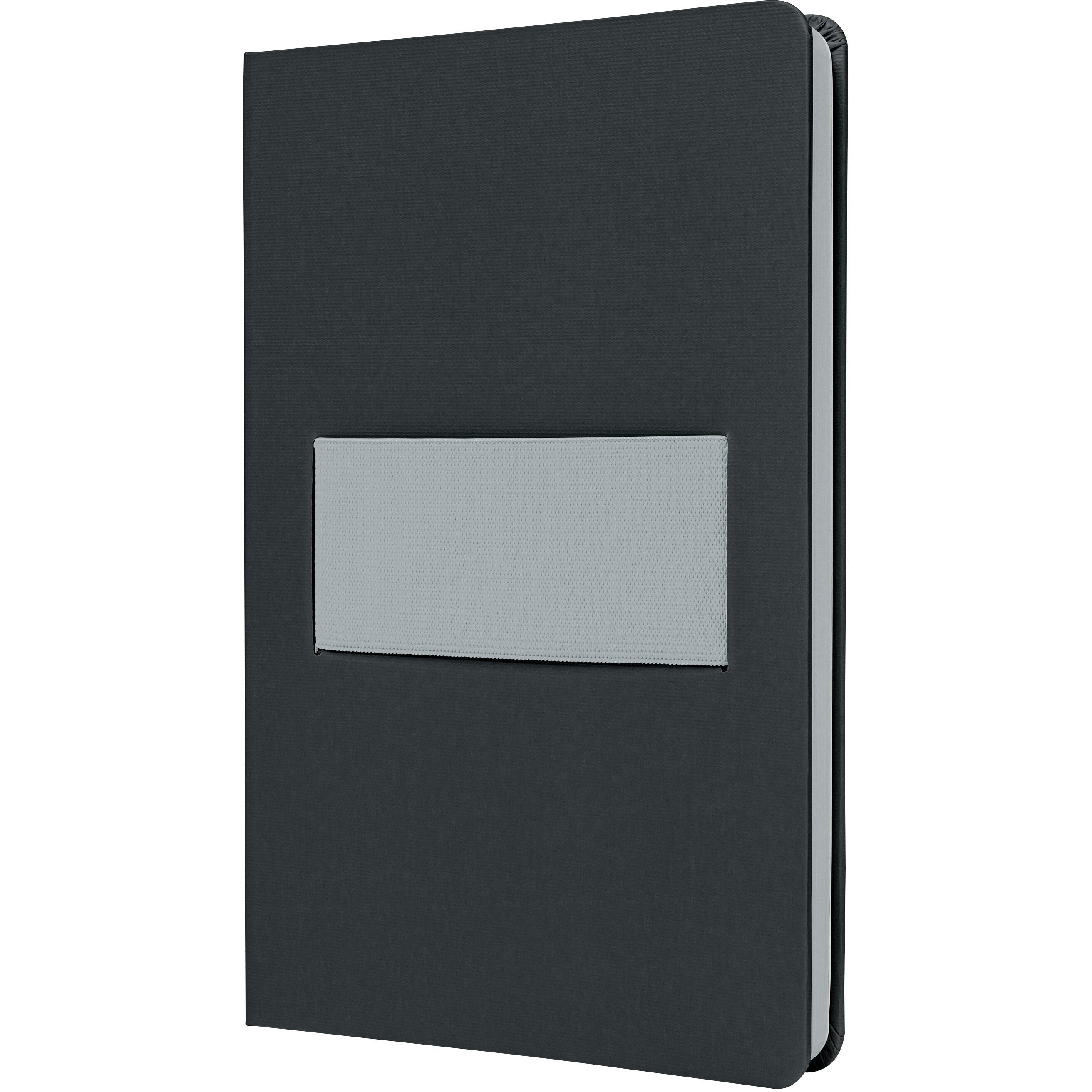 Sigel Notizbuch – A5 – liniert – 176 Seiten – 80 g/m² – Hardcover, Gummiband, Vorsatzseiten, dunkelgrau/grau