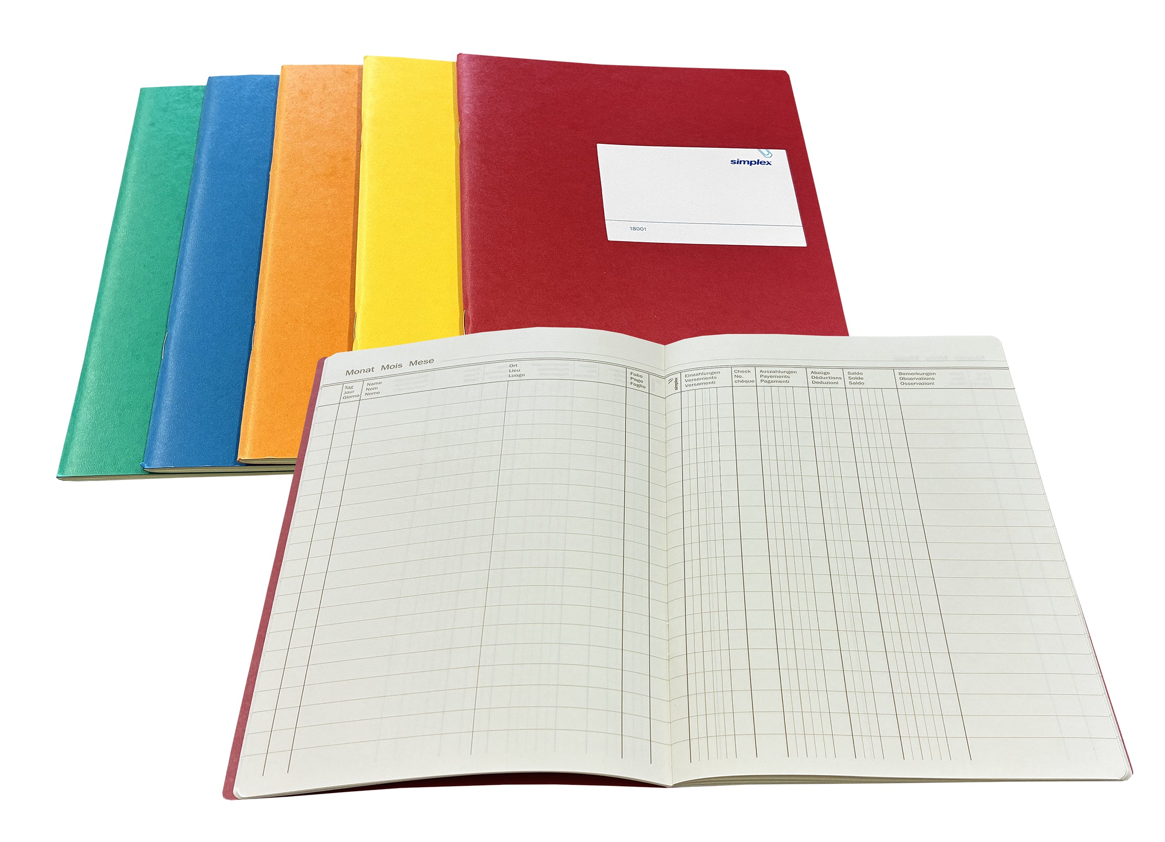 SIMPLEX – Postcheckbuch – A5 – 32 Blatt, D/F/I