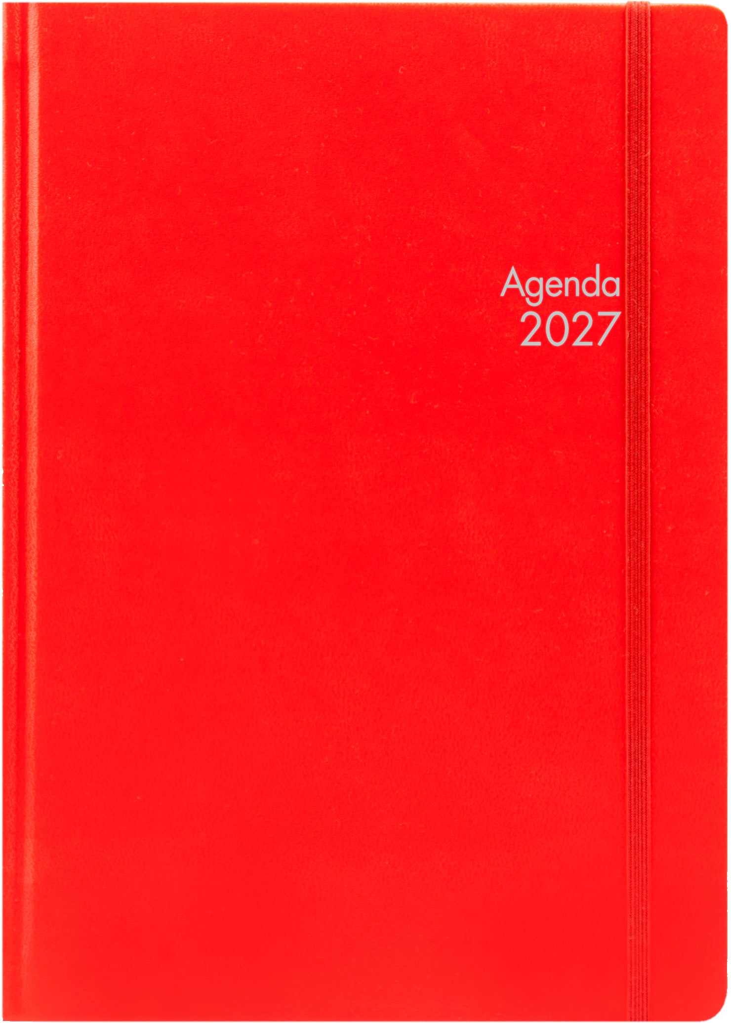 Simplex Simply Red – Tagesagenda 2027, 1 Tag/1 Seite, 15,4 × 21,6 cm, rot
