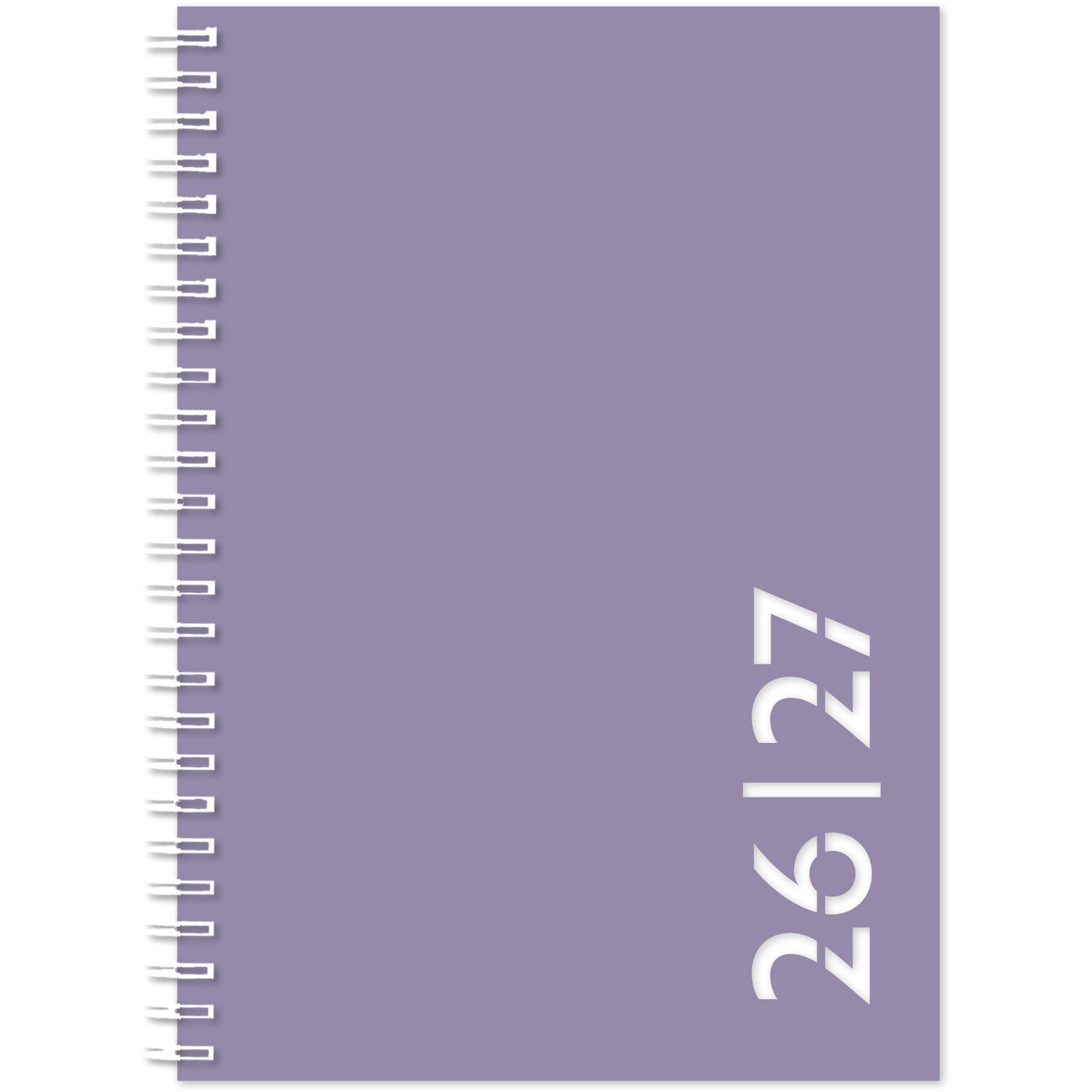 Simplex Colors – Schulagenda 2026/27, 1 Woche/2 Seiten, 17 Monate, 12,9 × 16,9 cm, Lavendel