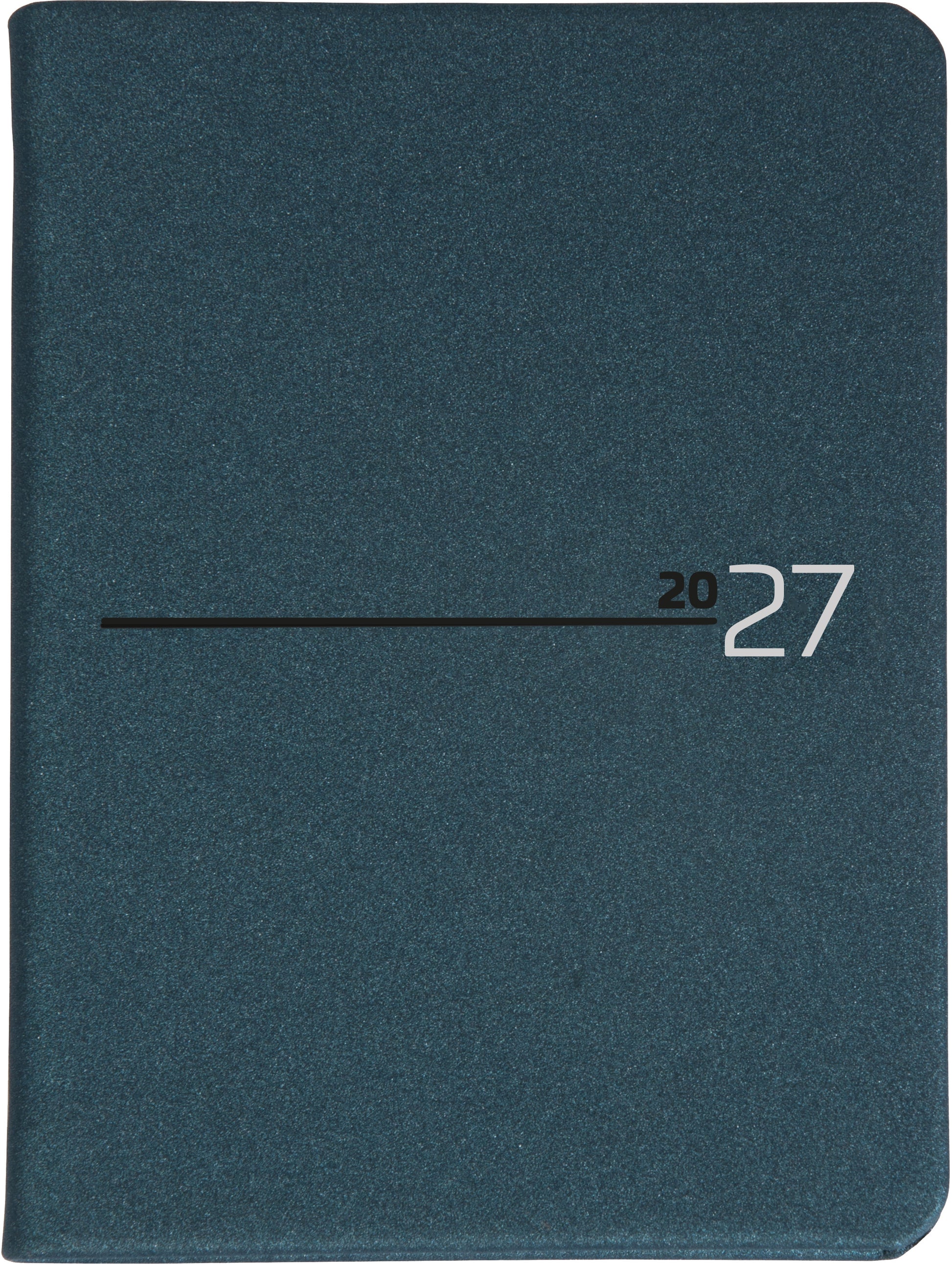 Simplex Simply Pocket Velvet – Wochenagenda 2027, 1 Woche/2 Seiten, 8,1 × 11,6 cm, Blau