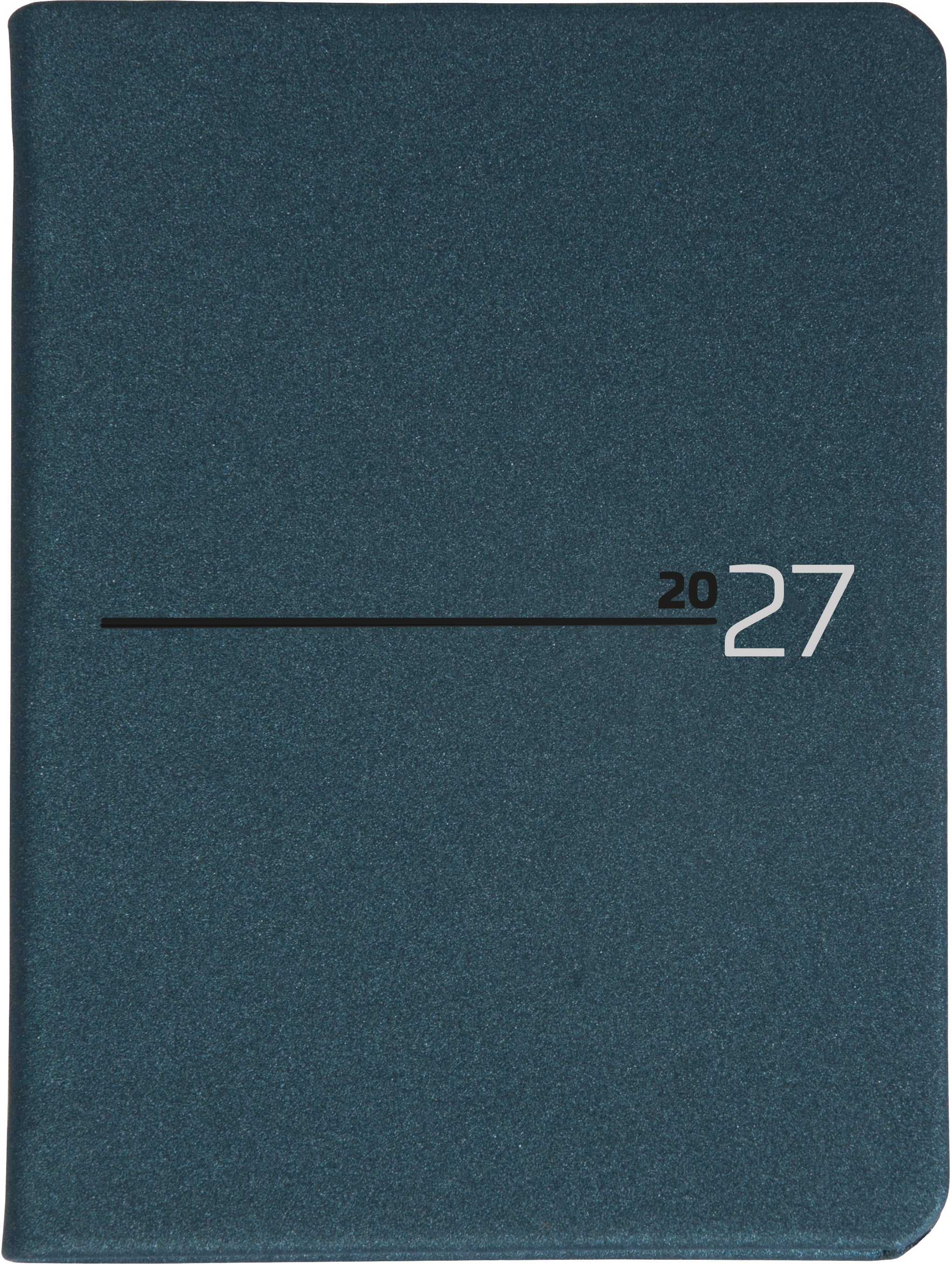 Simplex Simply Pocket Velvet – Wochenagenda 2027, 1 Woche/2 Seiten, 8,1 × 11,6 cm, Blau