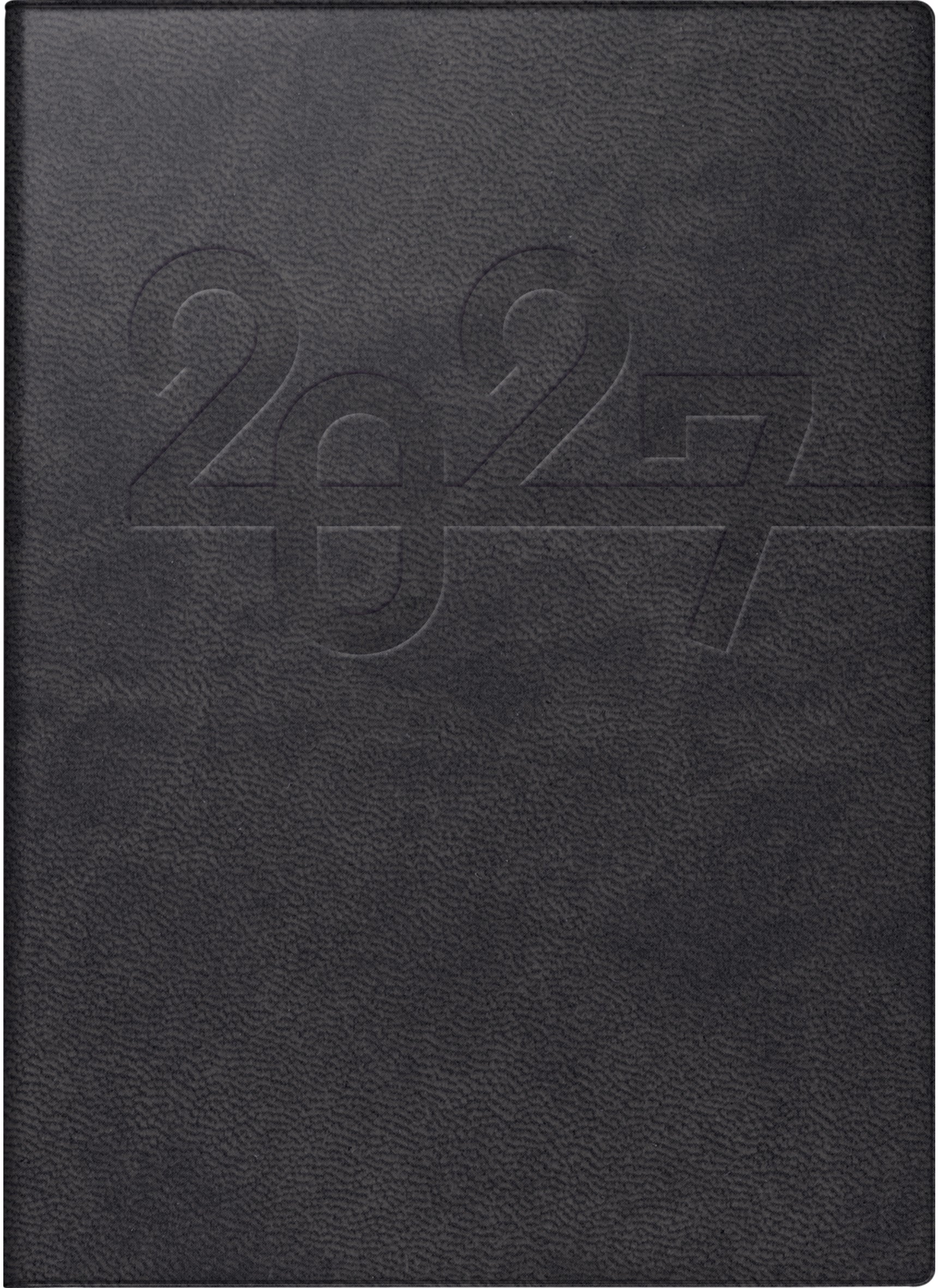 Simplex Ladytimer Linea – Wochenagenda 2027, 1 Woche/2 Seiten, 10,7 × 14,6 cm, Schwarz