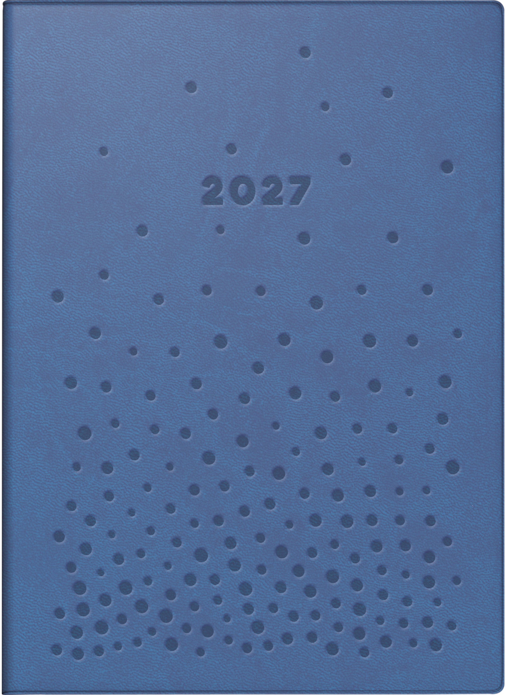 Simplex Ladytimer Linea – Wochenagenda 2027, 1 Woche/2 Seiten, 10,5 × 14,5 cm, Blaue Punkte