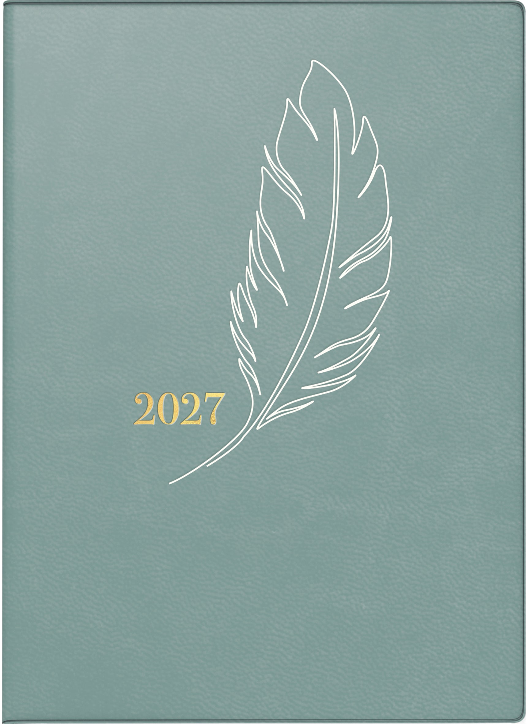 Simplex Ladytimer Linea – Wochenagenda 2027, 1 Woche/2 Seiten, 10,5 × 14,6 cm, Feather ML