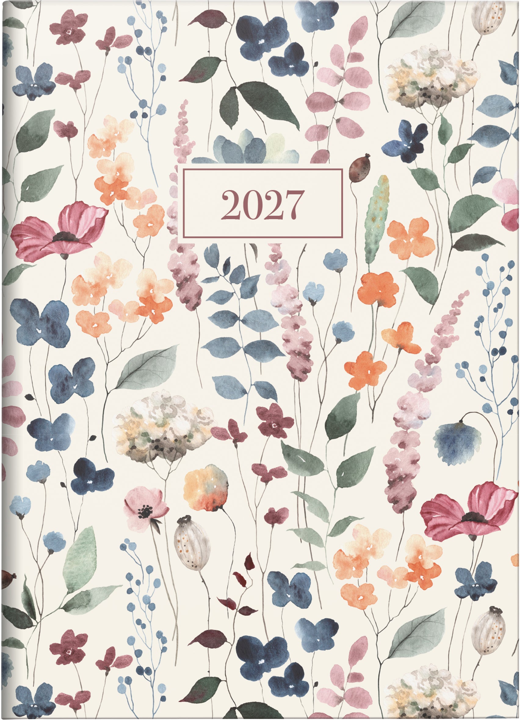 Simplex Ladytimer Linea – Wochenagenda 2027, 1 Woche/2 Seiten, 10,5 × 14,5 cm, Watercolor