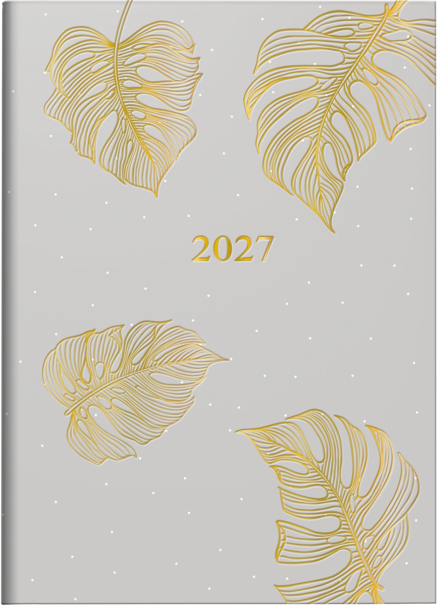 Simplex Ladytimer Linea – Wochenagenda 2027, 1 Woche/2 Seiten, 10,5 × 15,0 cm, Monstera