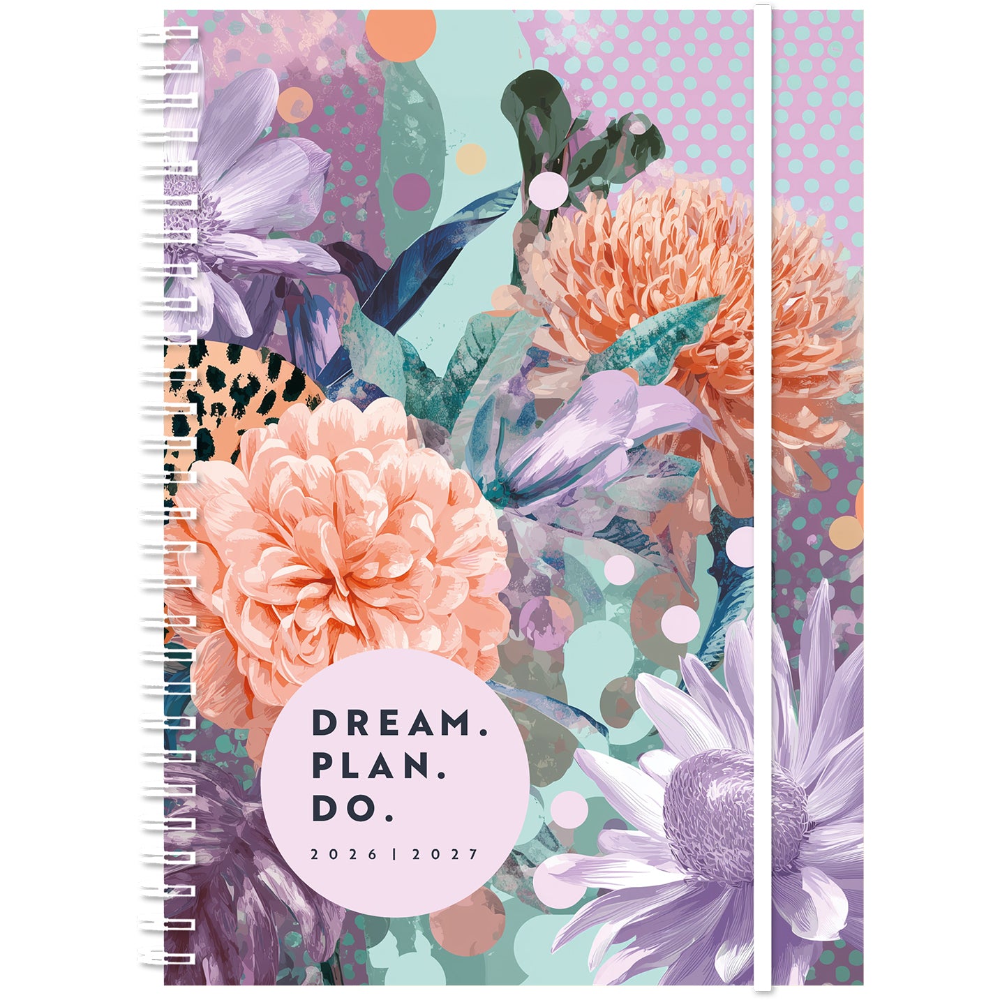 Simplex Emotions – Schulagenda 2026/27, 1 Woche/2 Seiten, A5, 17 Monate, Flowers