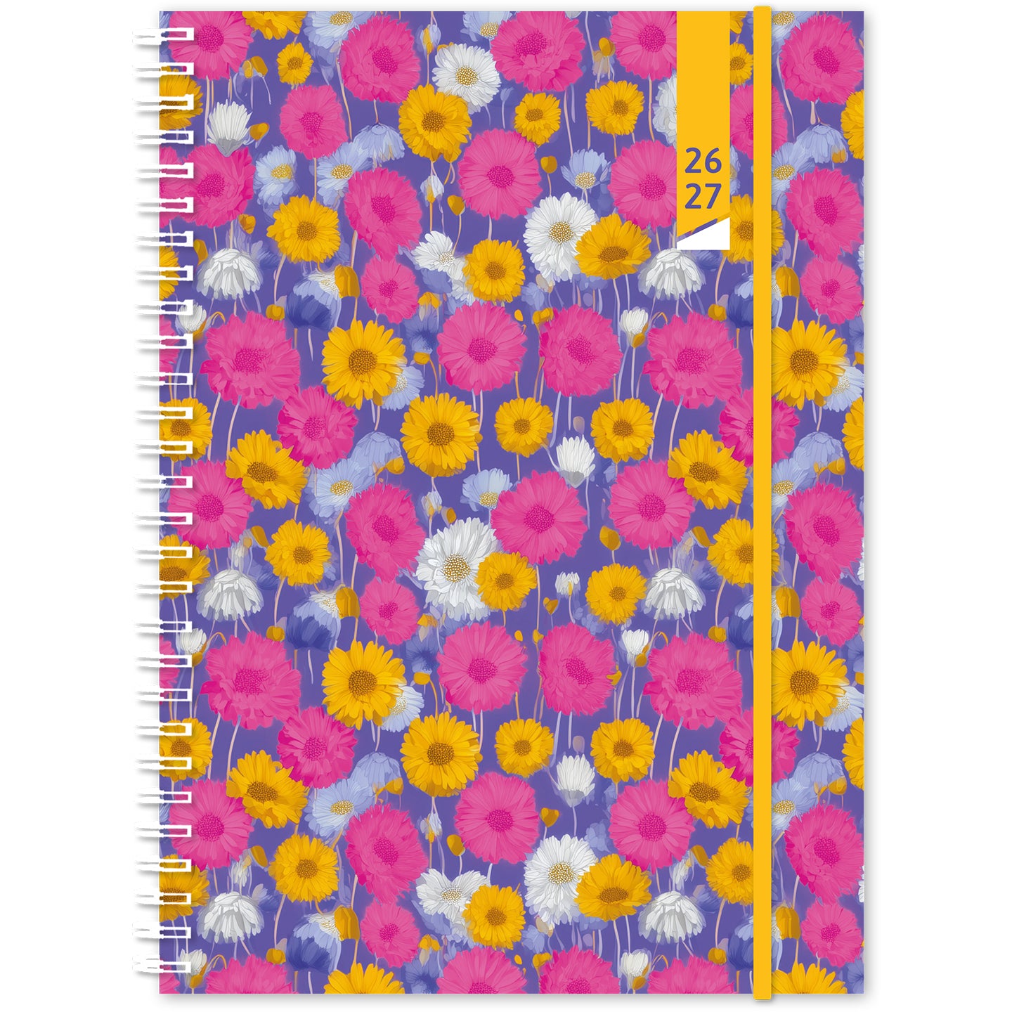 Simplex Touch – Schulagenda 2026/27, 1 Woche/2 Seiten, 17 Monate, 13,5 × 17 cm, Floral