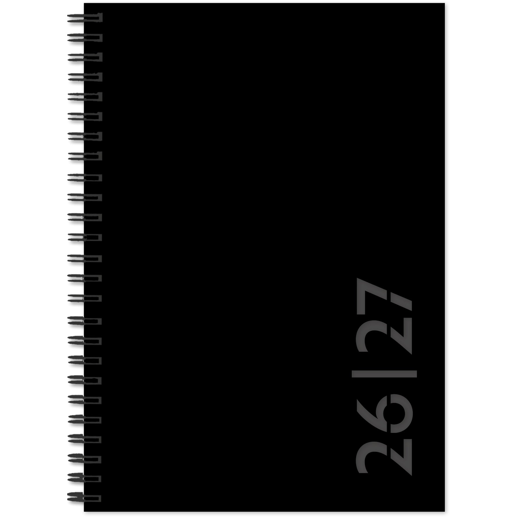 Simplex Teacher – Schulagenda 2026/27, 1 Tag/1 Seite, A5, schwarz