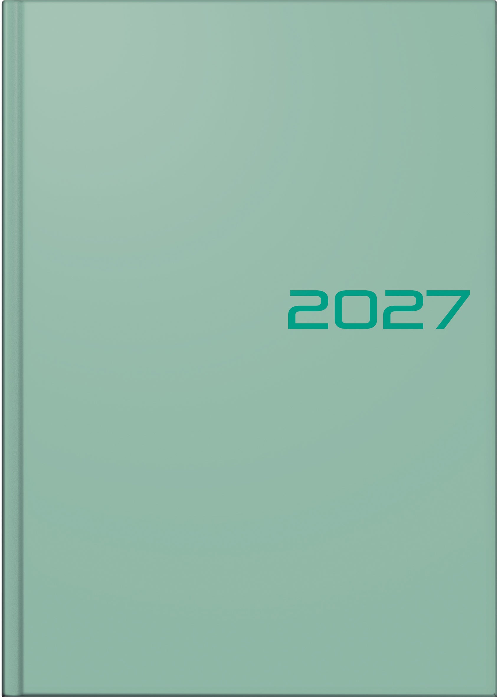 Simplex Simply Colour Line – Wochenagenda 2027, 1 Woche/2 Seiten, 15,5 × 21,5 cm, Mint