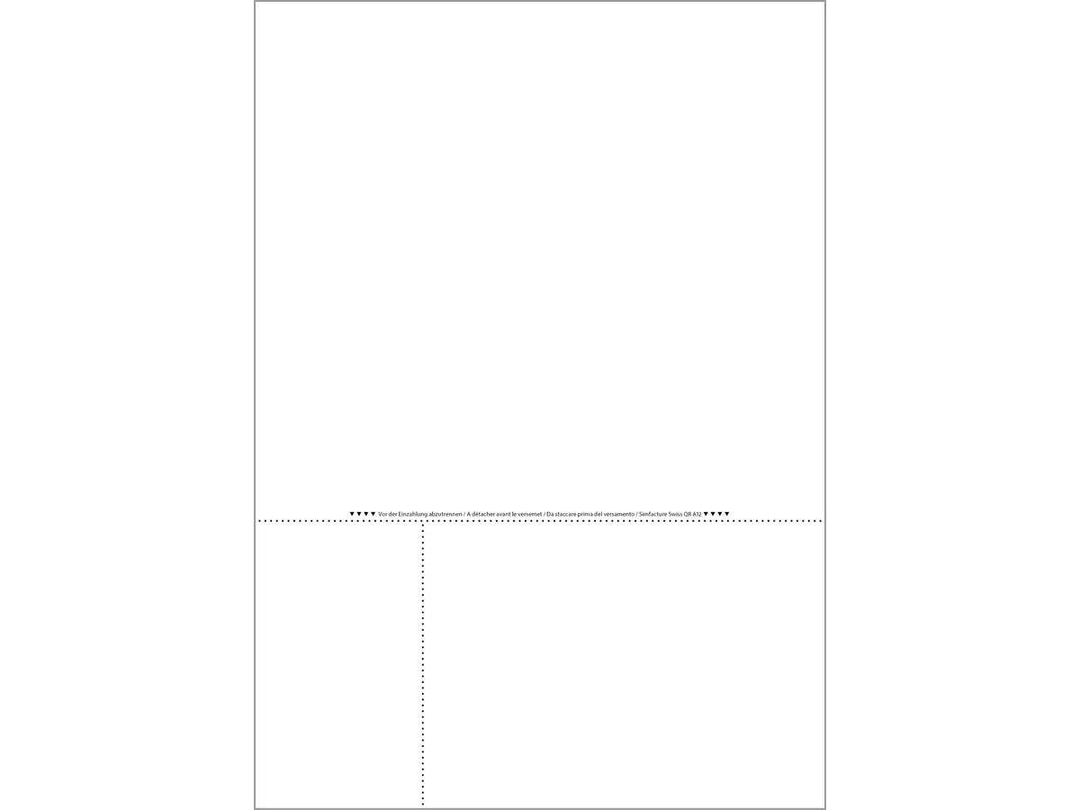 Simplex Einzahlungsschein QR – A4 – 90 g/m² – 50 Blatt – für Laser-/Inkjetdrucker – FSC