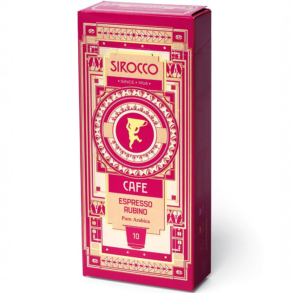 Sirocco Espresso Rubino – Kapseln – 10 Kapseln