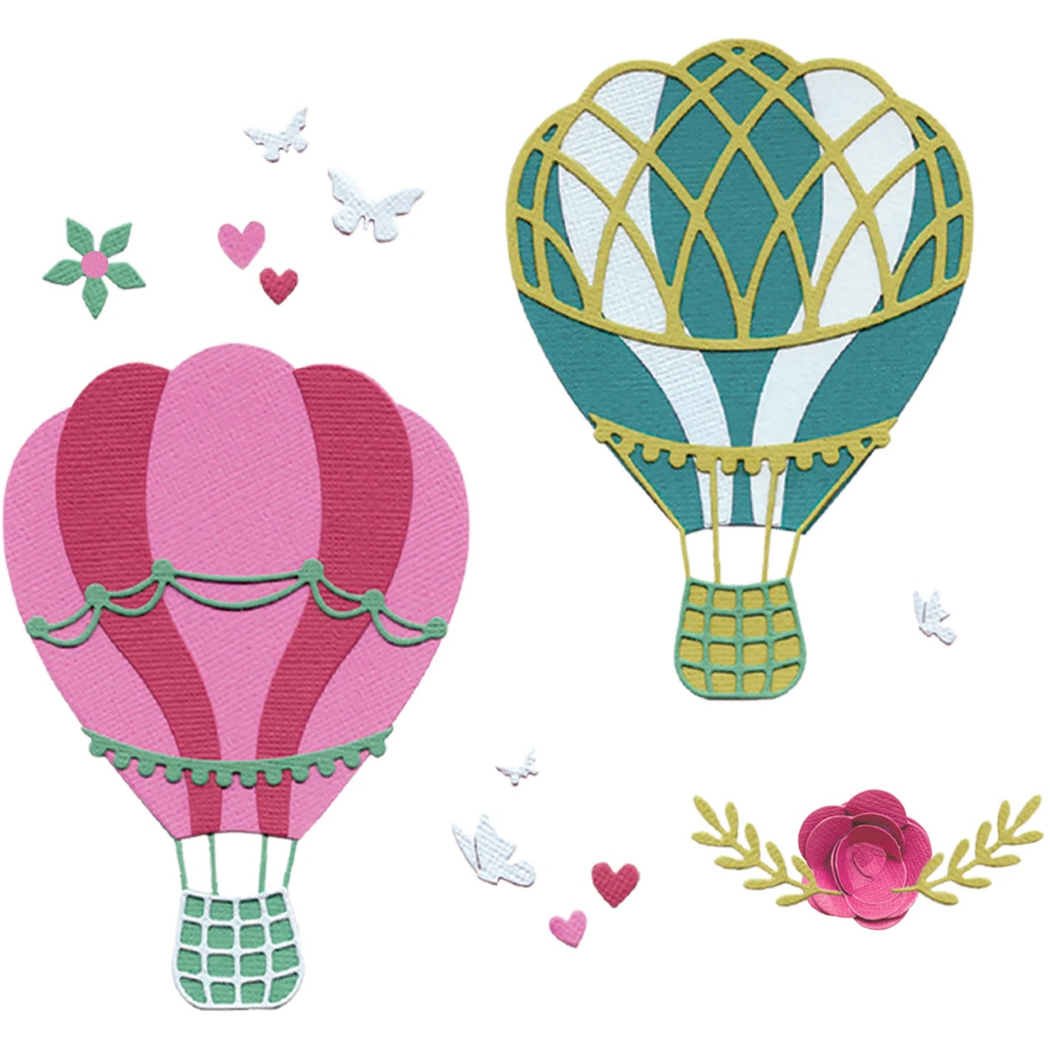 Sizzix Floating Fancy – Stanzschablone (Heissluftballons), 15 Stück