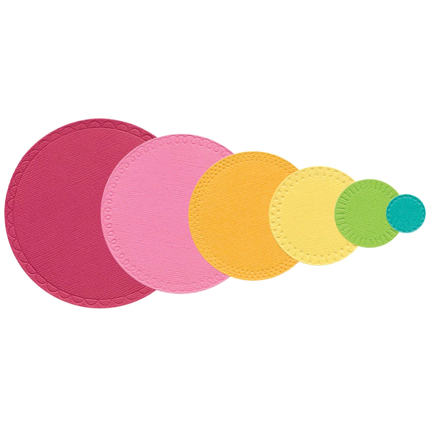 Sizzix 666991 – Stanzschablone Border Party Circles, 6er Set
