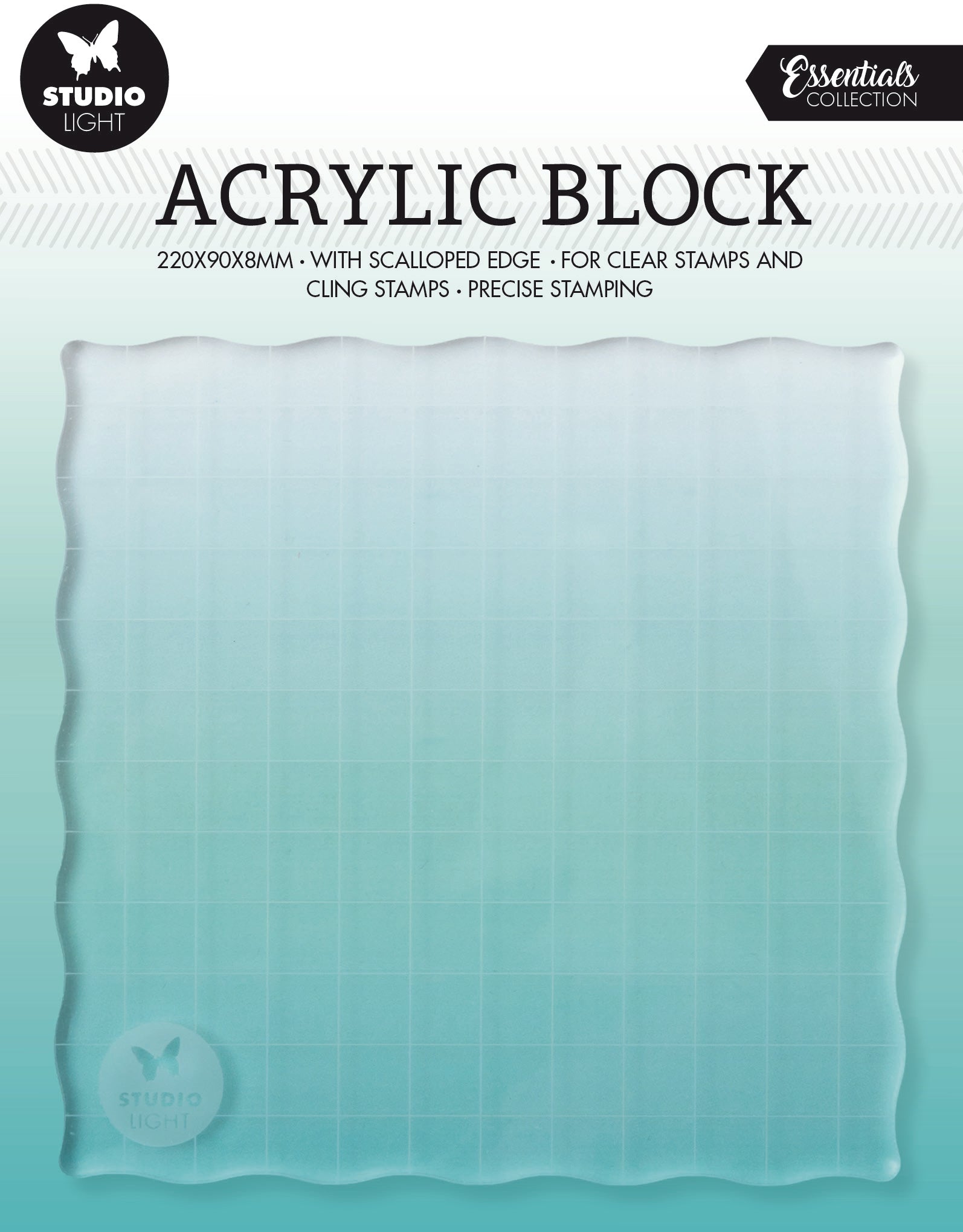 Sizzix Stempelwerkzeug Acryl-Stempelblock – 13,5 × 17,5 cm