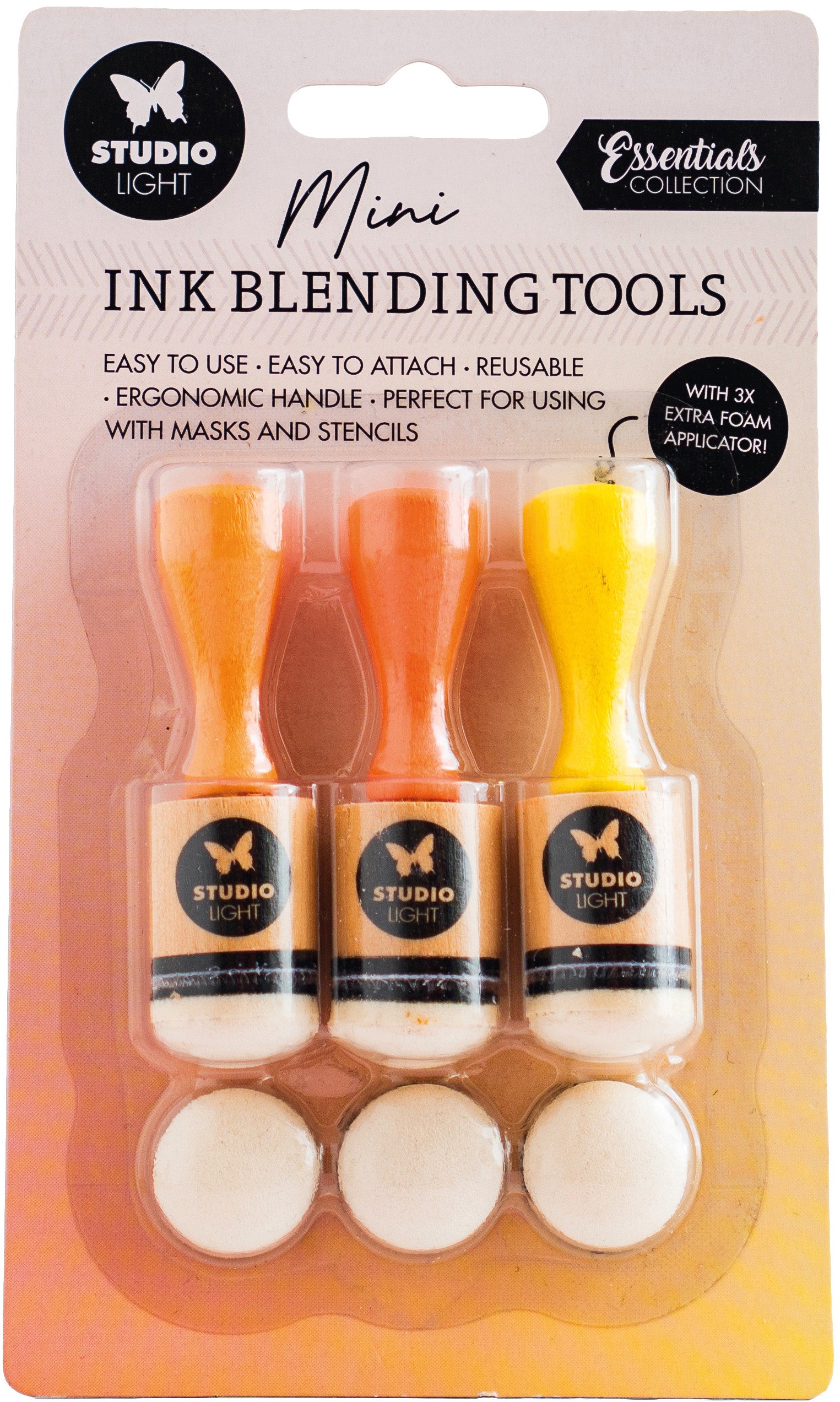Sizzix Stempelwerkzeug INKAP03 – 10,0 × 17,0 cm – 2 cm Pads – 6 Stk