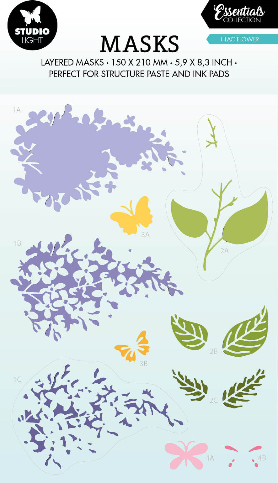 Sizzix Pappmaché-Maske, Kirschblüte, 15,5 × 26,5 × 0,5 cm