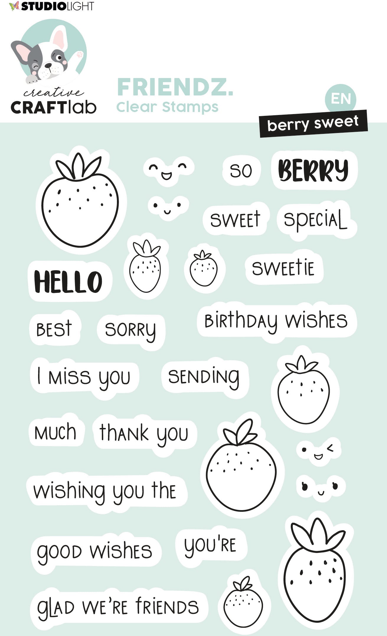 Sizzix Motivstempel – Hello Sweetie – Klarsichtstempel – 190 × 110 × 1 mm