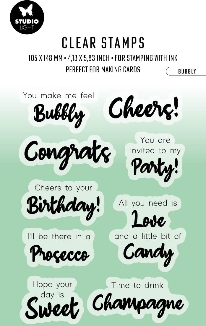 Sizzix Motivstempel – Bubbly – Klarsicht – 120 × 200 × 1 mm