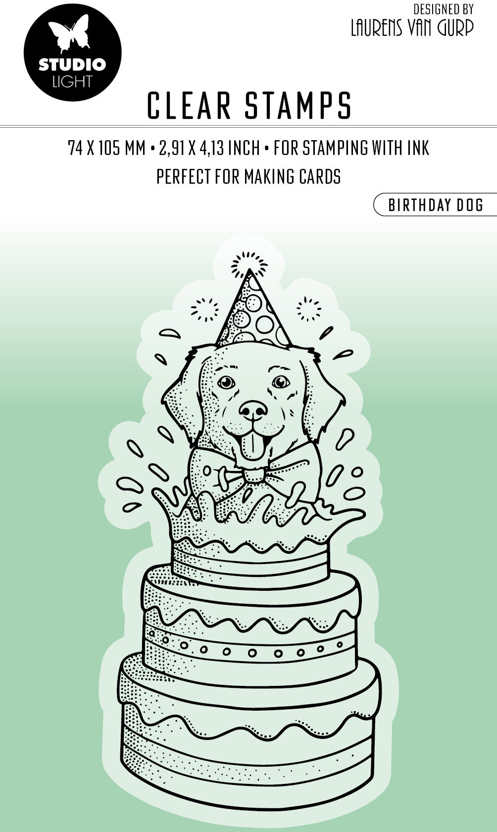 Sizzix Stempel – Birthday Dog – Klarsicht – 150 × 86 × 5 mm