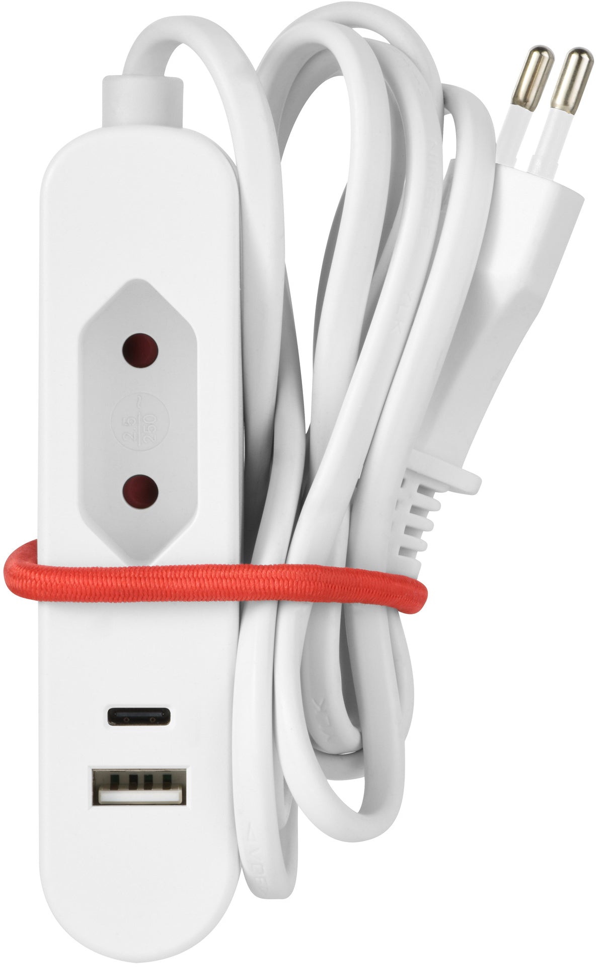 Skross Travel Station Steckdosenleiste – 1× Typ C, USB-C, 1,5 m, ohne Schalter, weiss