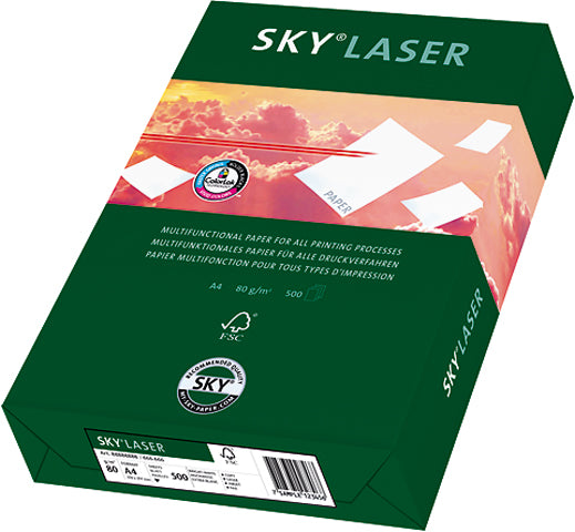 Sky Laser-/Farblaserpapier hochweiss – A4, 80 g/m², 500 Blatt