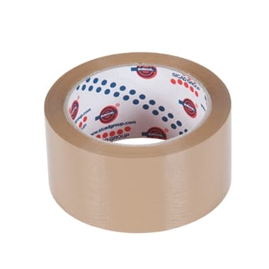 Brieger Verpackungsklebeband, PP, Braun, Hotmelt (Schmelzklebstoff) – 50 mm × 66 m