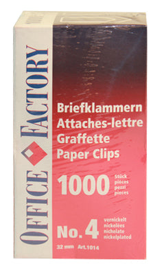 Smart Office Büroklammern 32 mm – Metall – 1'000 Stk.