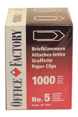 Smart Office Büroklammern 43 mm – Metall – 1'000 Stk.