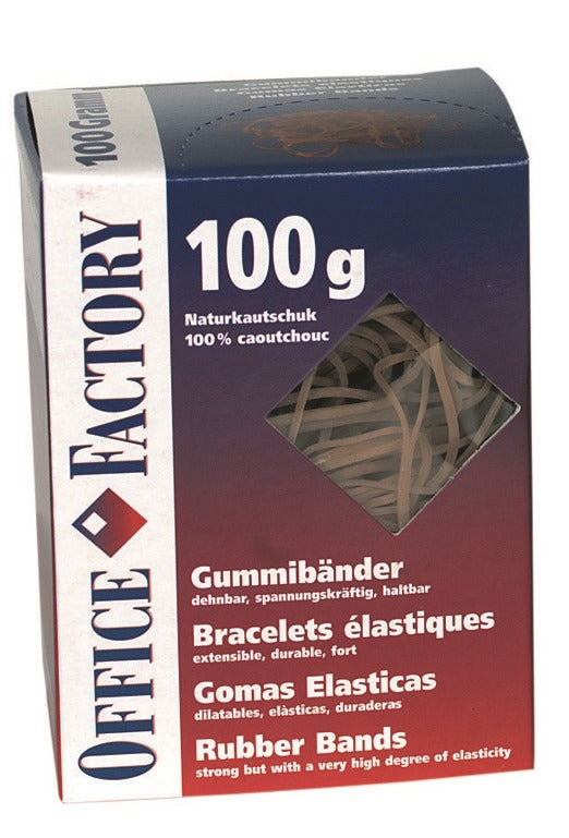 Smart office Gummibänder – 3 × 80 mm, Naturkautschuk, 125 g
