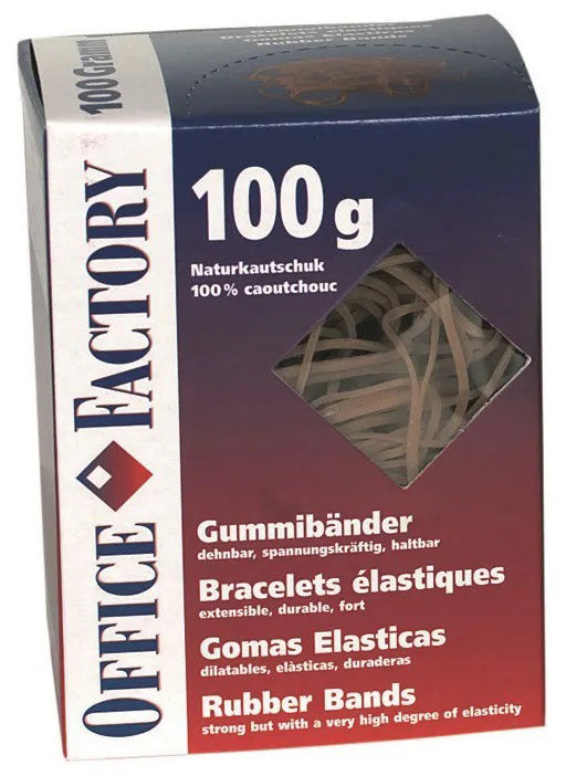 Smart office Gummibänder – 110 × 62 mm, farbig sortiert, Naturkautschuk, 126 g