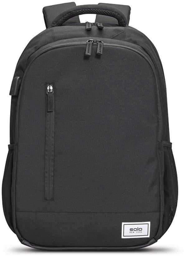 Solony Solo NY Notebook-Rucksack Re:define UBN708-4 – für 15,6", 23 l, RFID-Schutz, mit USB, rPET-Polyester – Schwarz