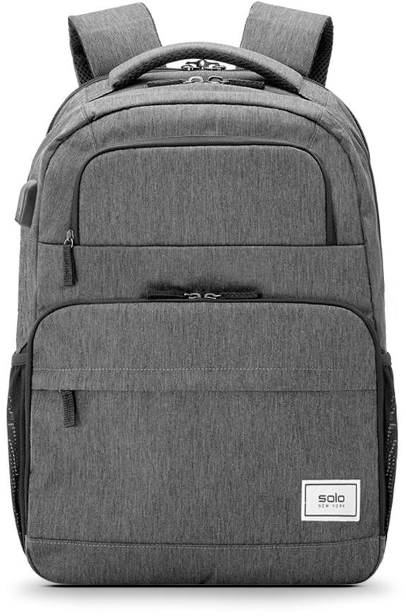 Solony Notebook-Rucksack Re:Discover UBN715-10 – für 15,6", 23 l, mit USB, rPET-Polyester – Schwarz