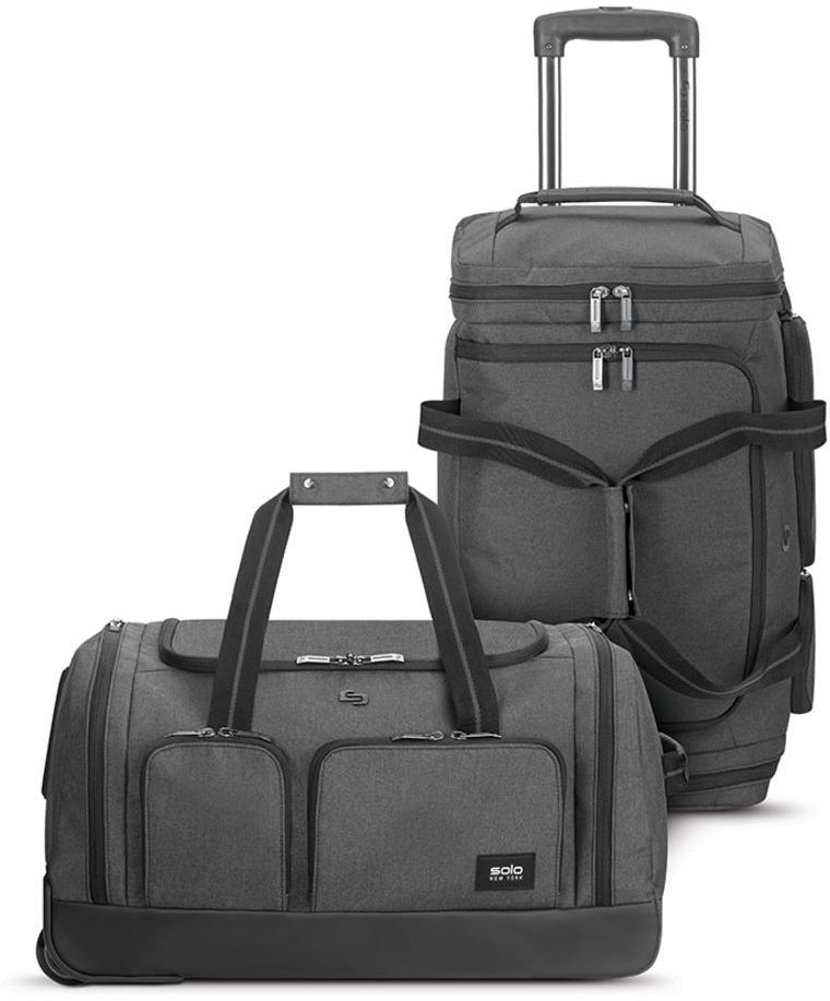 Solony Leroy – Reisetasche, 49 l, Handgepäck geeignet, Polyester, Grau
