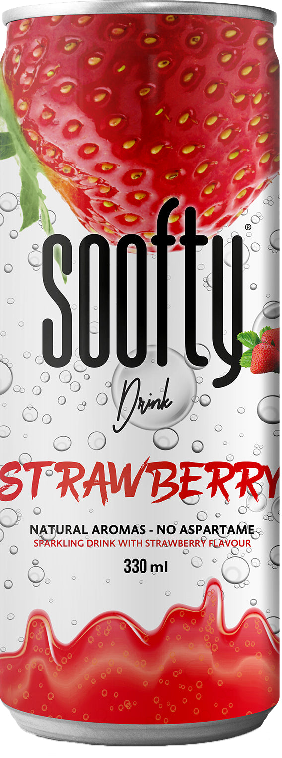 Soofty Limonade, Erdbeere, koffeinfrei – 24 × 3,3 dl