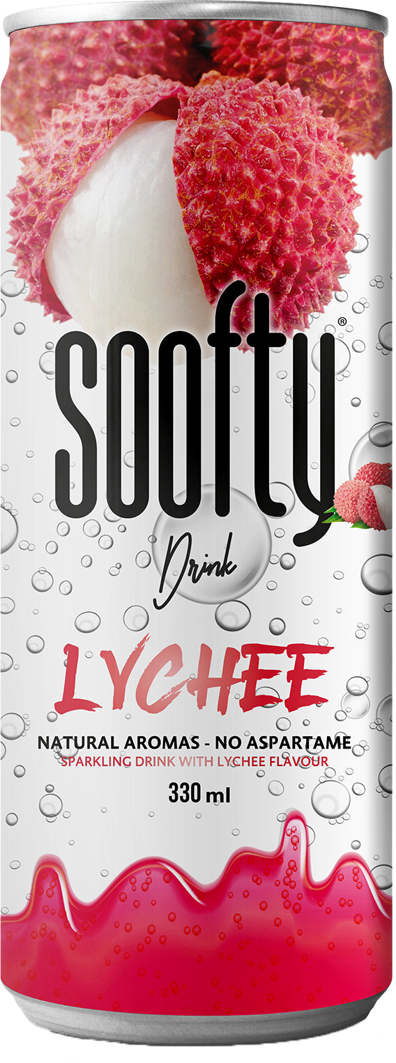 Soofty Limonade Litschi, koffeinfrei – 24 × 3,3 dl