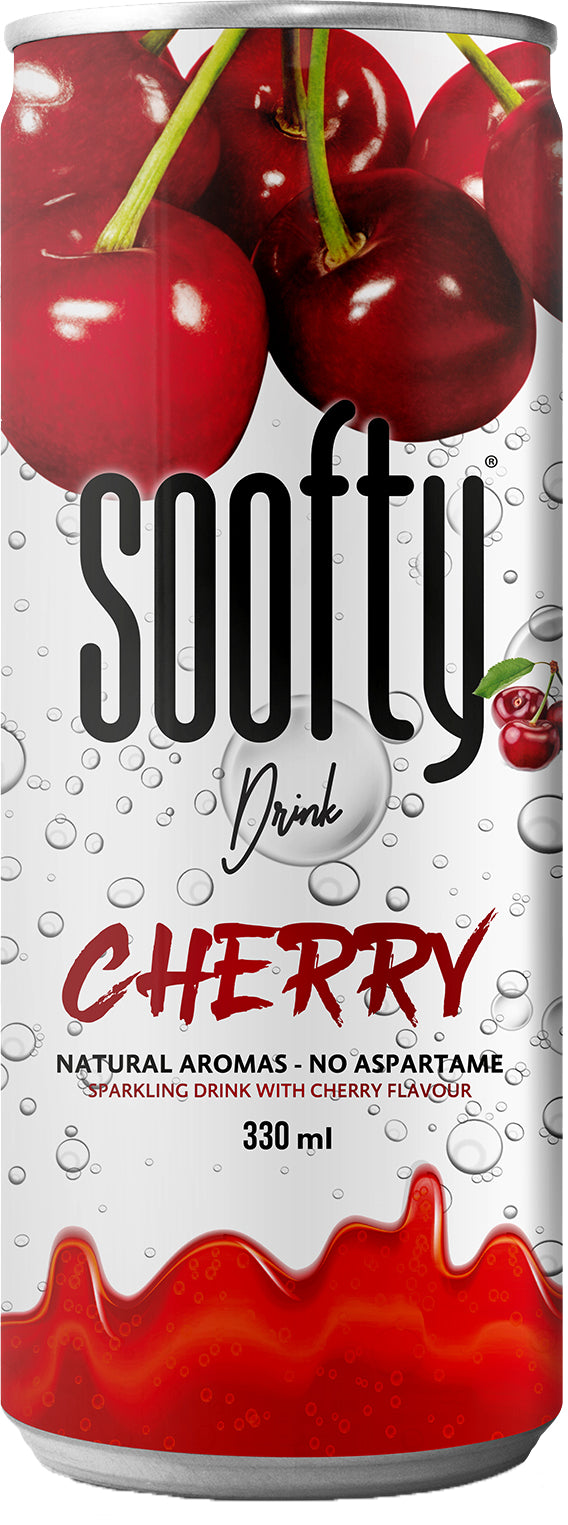 Soofty Limonade, Kirsche, koffeinfrei – 24 × 3,3 dl
