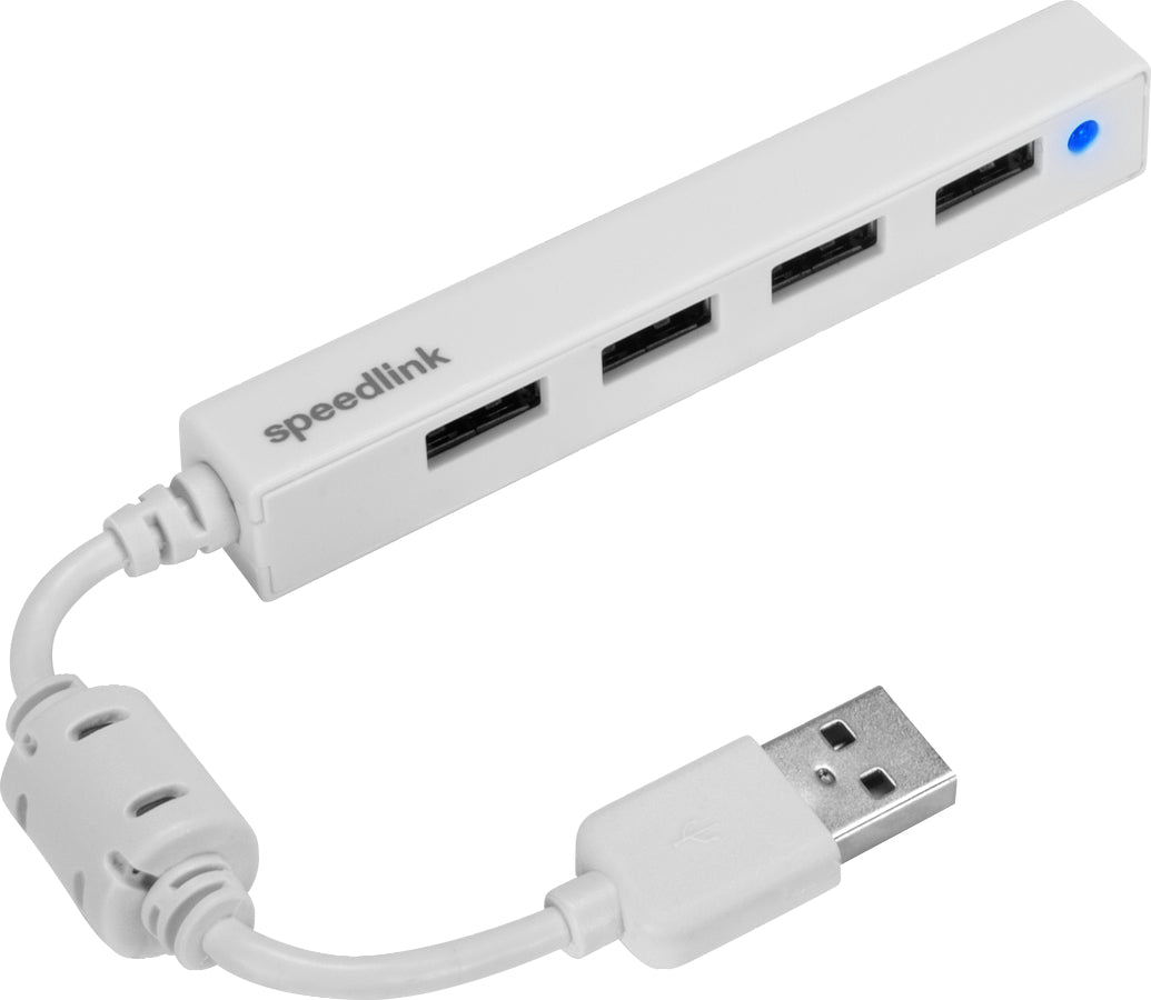 SPEEDLINK SL140000W USB-Hub – USB 2.0, 4× USB-A