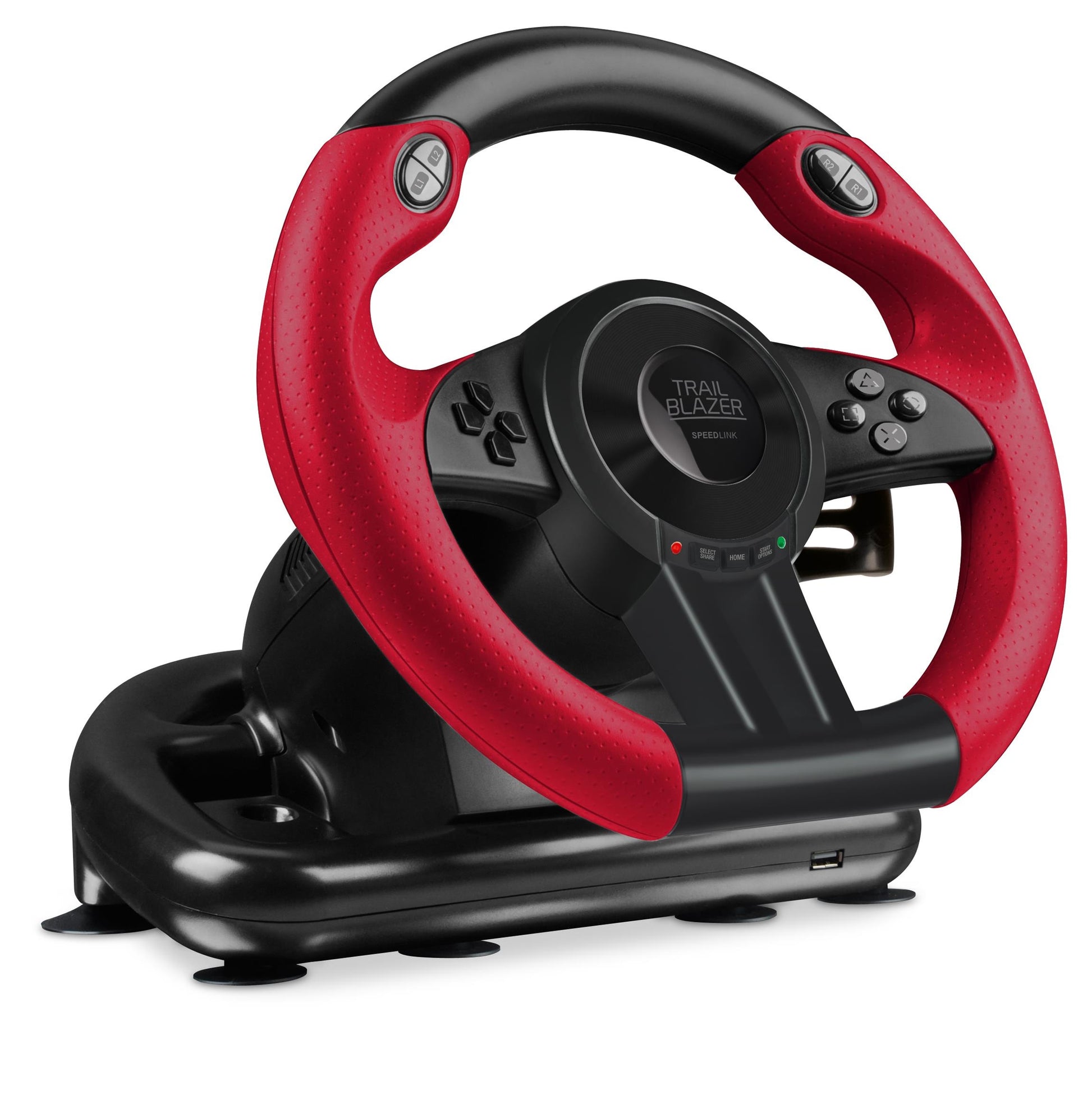 SPEEDLINK TRAILBLAZER SL450500B – Steuerrad – USB (kabelgebunden), Schwarz, für PC, PlayStation & Xbox