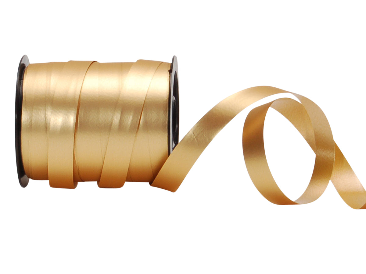 Spyk Geschenkband Poly Shine Gold – 10 mm × 15 m